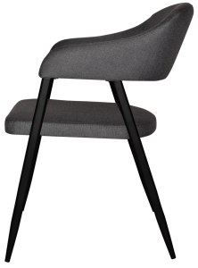 MALMO METAL BLACK ARM CHAIR