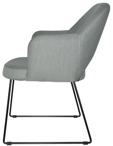 ALBURY ARM CHAIR SLED BLACK