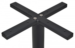 DANUBE SQ 450MM BLACK TABLE BASE 730H